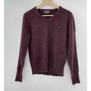 Vintage Lord & Taylor The Man Shop Sweater 100% LambsWool Burgundy Pullover Sz M